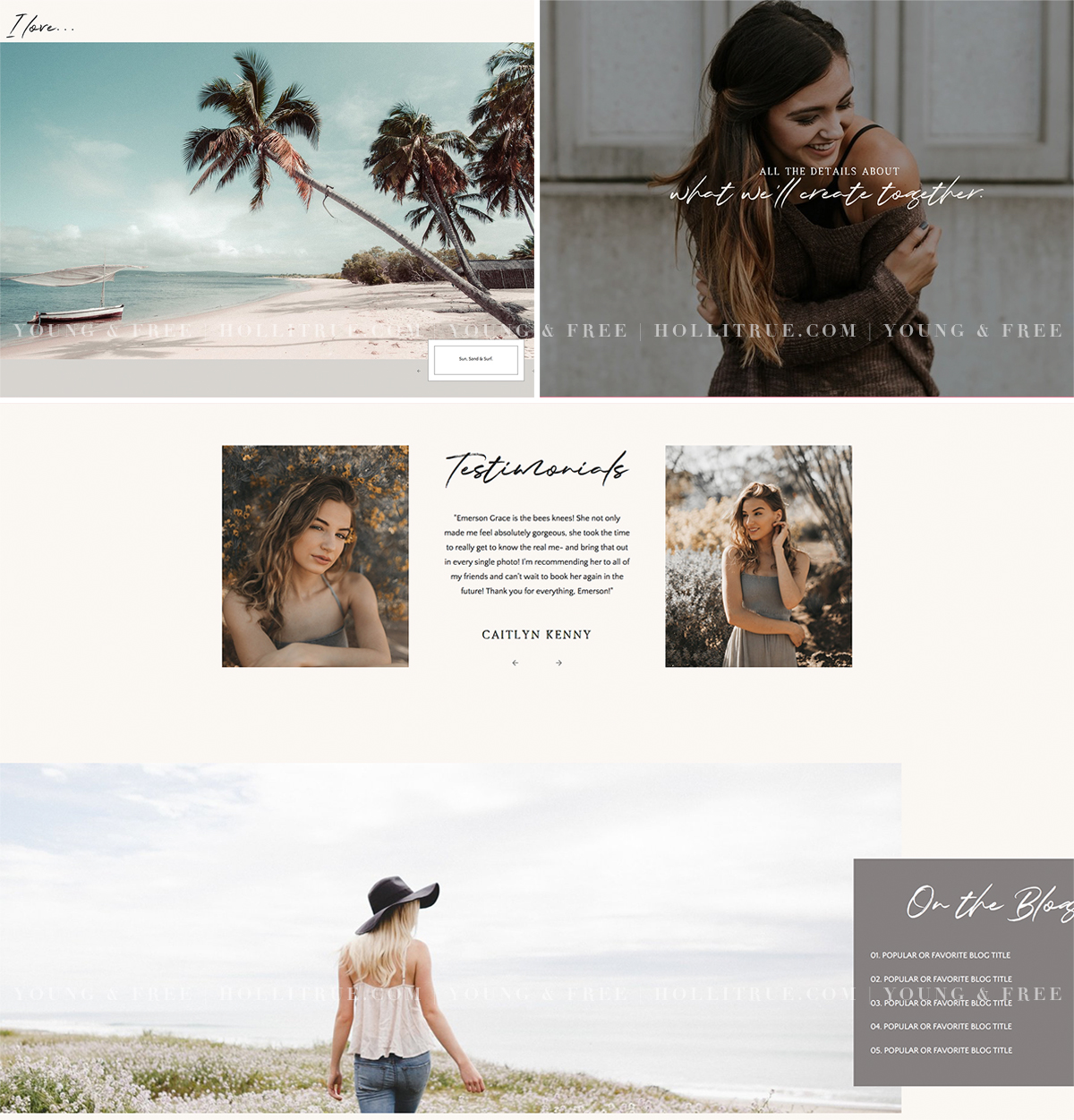 Stylish Showit Template for Photographers by Holli True Designs. Indie-inspired with a hipster vibe that refuses to be ignored.