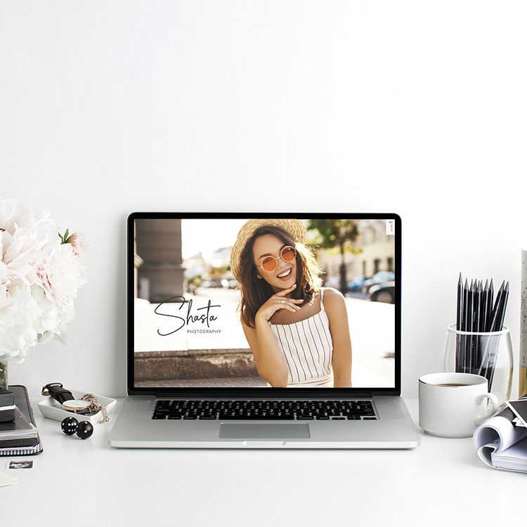 Shasta Showit Website Template for Photographers Feminine Inspired Pink Tones Editorial Style Site by Holli True Designs