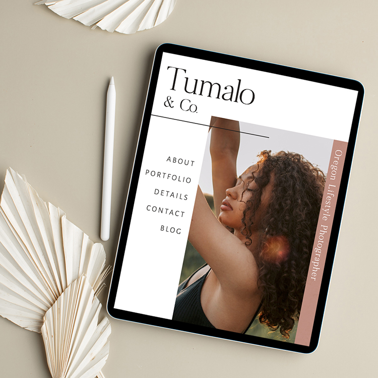Tumalo Showit Website Template for Photographers Boho Inspired Neutral Tones Indie Style Site by Holli True Designs