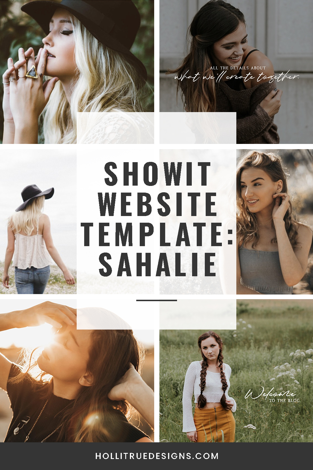 Sahalie for Showit. A website template for Photographers, designed to convert. Showit templates available in the HTD Shop by Holli True Designs.